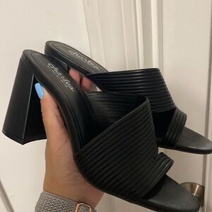 Charles David, black high heel sandals